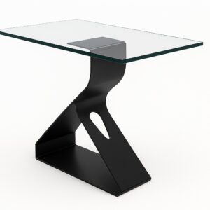 Mesa Lateral de Vidrio y Metal