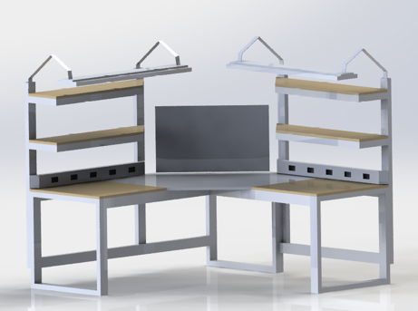 Mueble en L - Detalle Escritorio