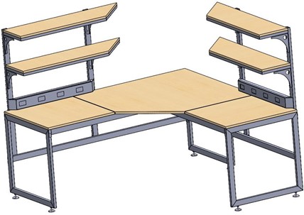 Mueble en L - Vista Frontal